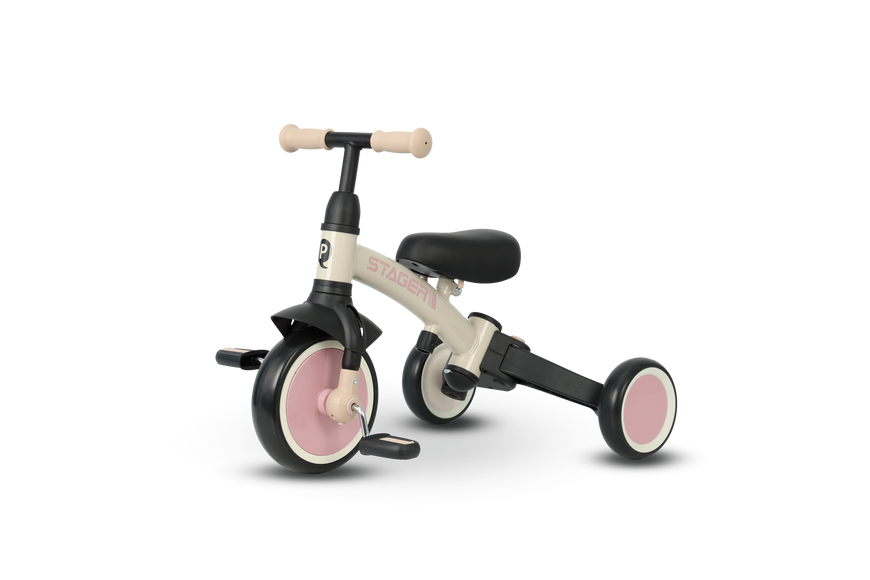 Велосипед з ручкою - біговел Stager 3 в1 Beige-Pink T80STAGERBeigePink фото