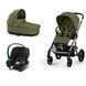 Коляска Cybex Balios S Lux 3 в 1 Taupe Moss Green/ Автокрісло Aton B2 i-Size 2661028670 фото