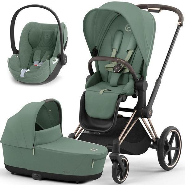 Cybex Priam 4.0 коляска 3 в 1 Leaf Green шасі Rosegold 000025 фото