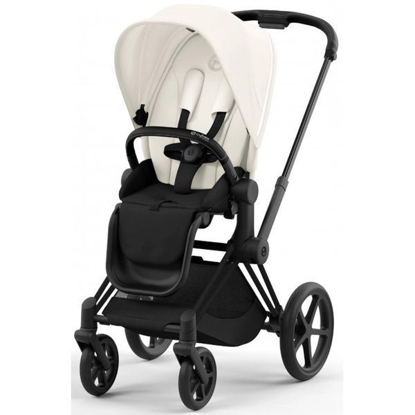 Cybex Priam 4.0 коляска 3 в 1 Off White шасі Matt Black 000026 фото