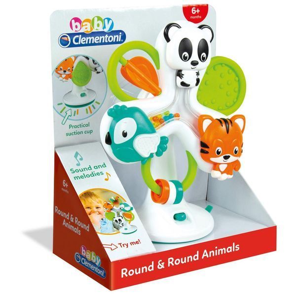 Іграшка на присосці Clementoni "Round & Round Animals" 17261 фото