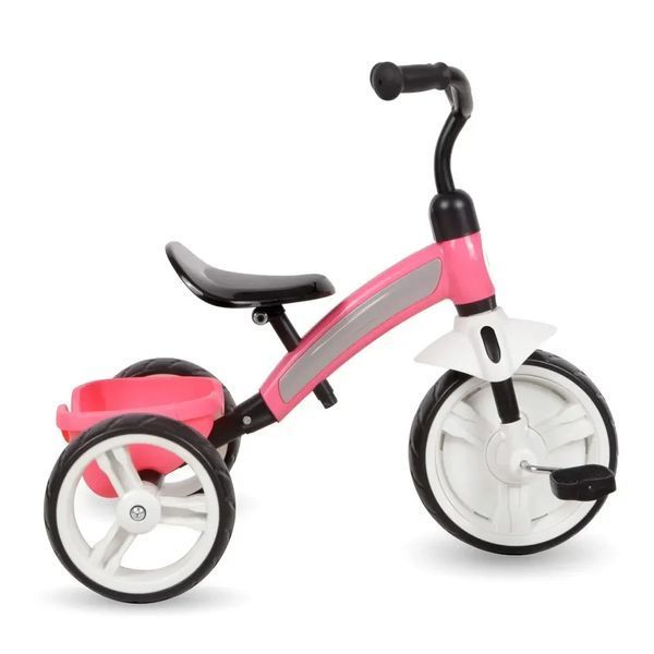 Триколісний дитячий велосипед з батьківською ручкою Qplay ELITE Pink Plus T180-5Pink фото
