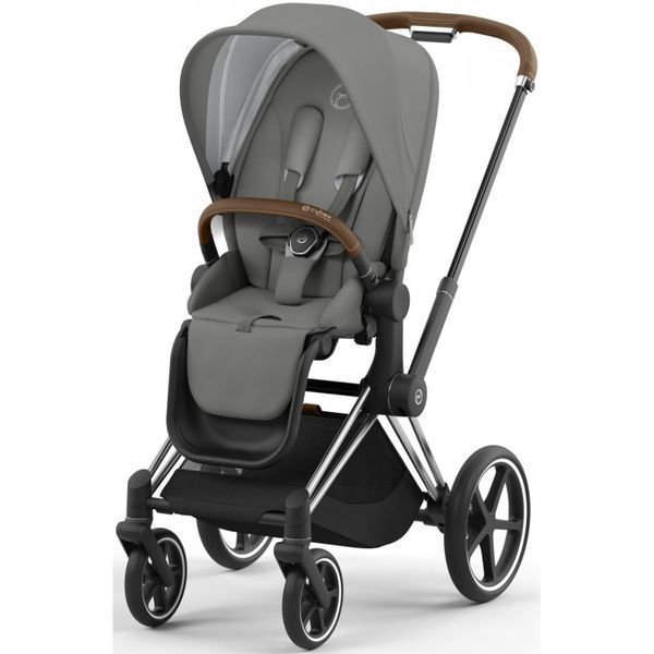 Cybex Priam 4.0 коляска 2 в 1 Mirage Grey шасі Chrome Brown 000070 фото