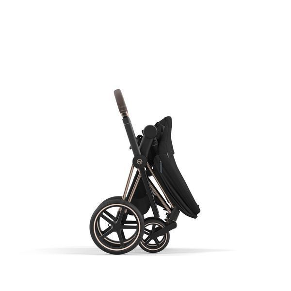 Коляска Cybex Priam 4.0 шасі Matt Black + Люлька Cozy Beige 000018 фото