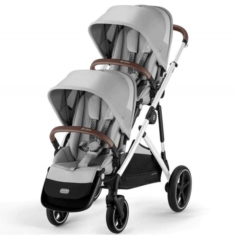 Коляска для двійні Cybex Gazelle S Silver Lava Grey 000011 фото