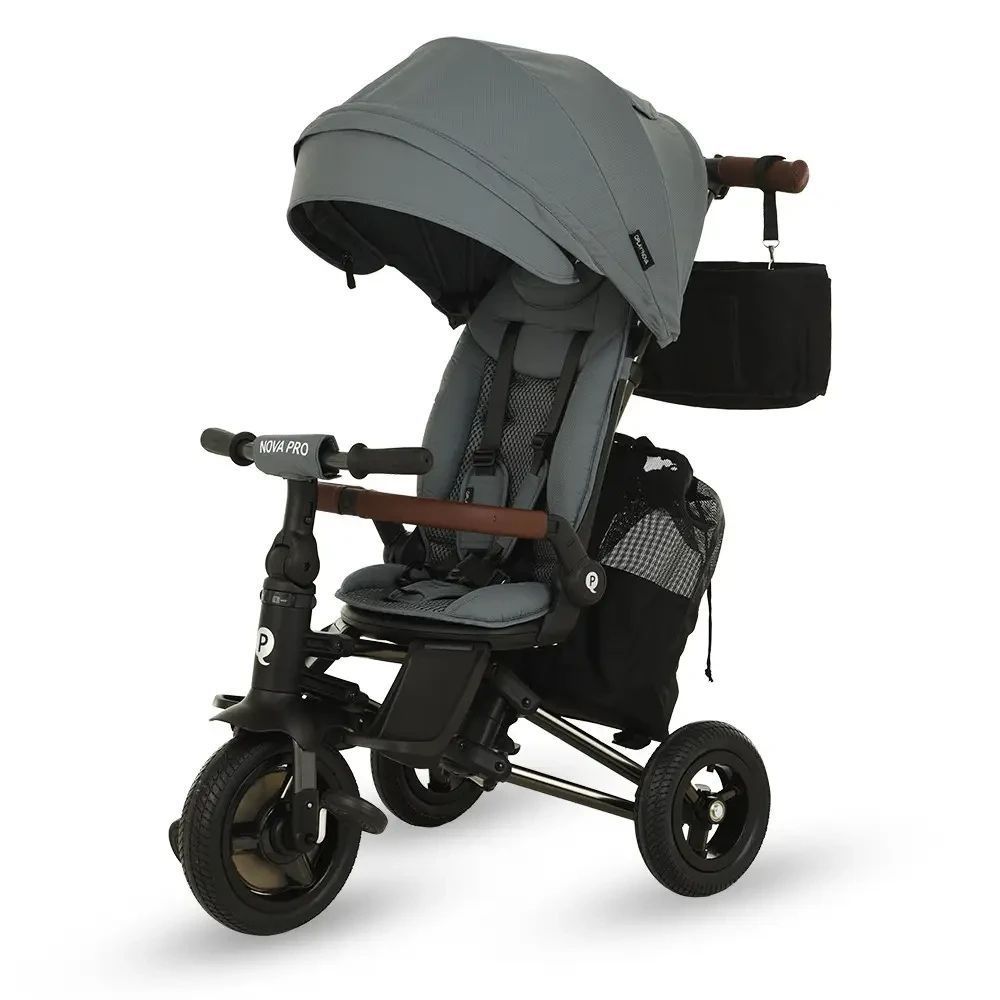 Велосипед триколісний з надувними колесами Qplay Nova Pro, Stone Grey 2565619988 фото