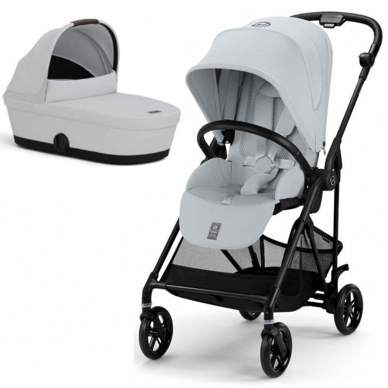 Коляска Cybex Melio 2 в 1 Carbon Fog Grey 0004934581 фото