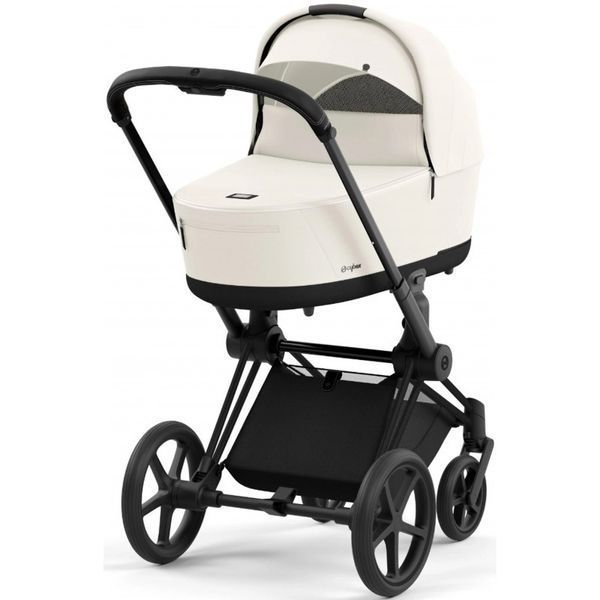 Cybex Priam 4.0 коляска 3 в 1 Off White шасі Matt Black 000029 фото