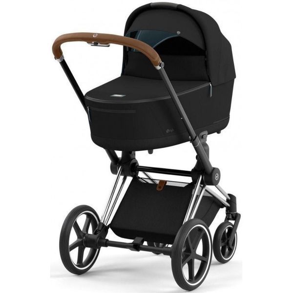 Cybex Priam 4.0 коляска 3 в 1 Sepia Black шасі Chrome Brown/ Автокрісло Cloud T i-Size Sepia Black 000038 фото