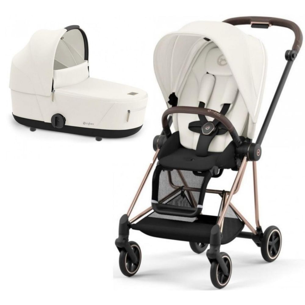 Cybex Mios 4.0 коляска 2 в 1 Off White шасі Rose Gold 000072233 фото