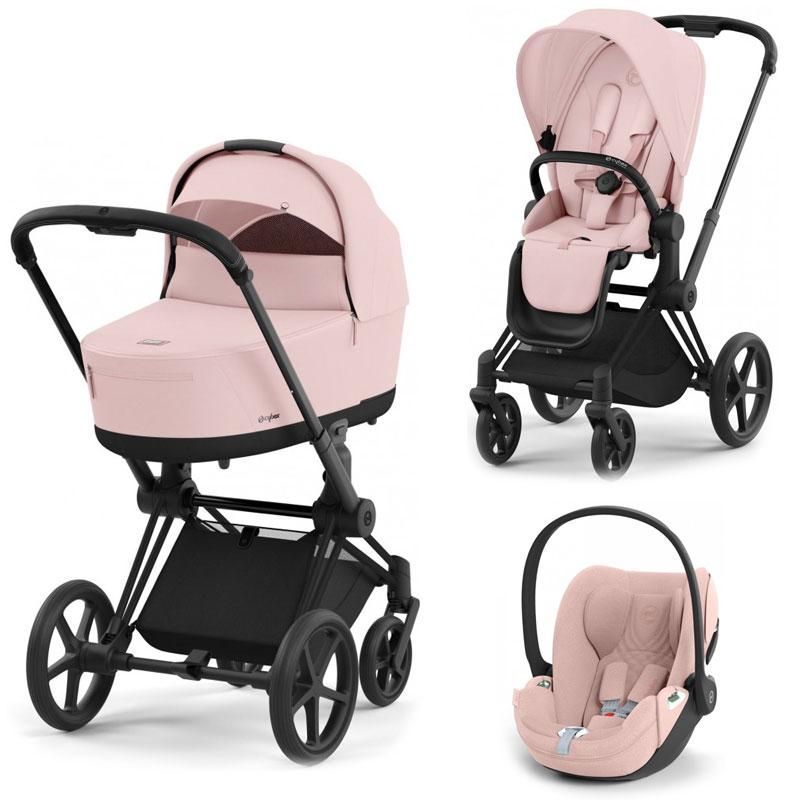 Cybex Priam 4.0 коляска 3 в 1 Peach Pink шасі Matt Black 000030 фото