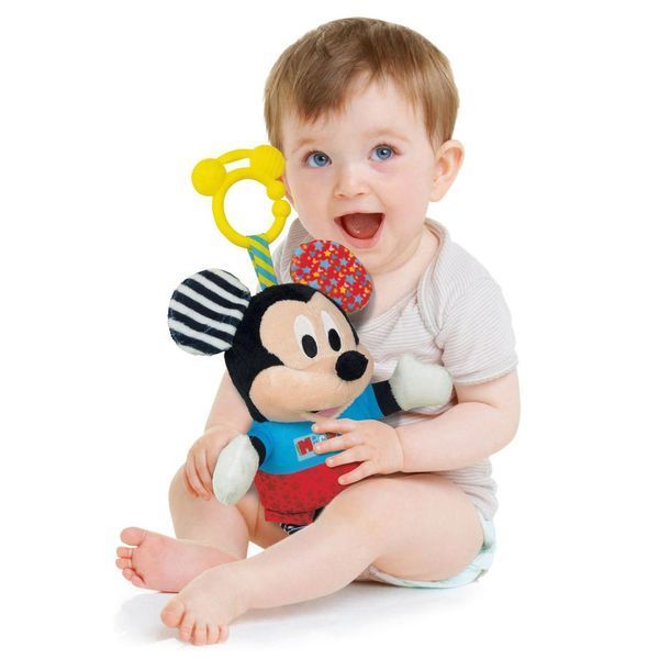М'яка іграшка на коляску Clementoni "Baby Mickey", серія "Disney Baby" 17165 фото