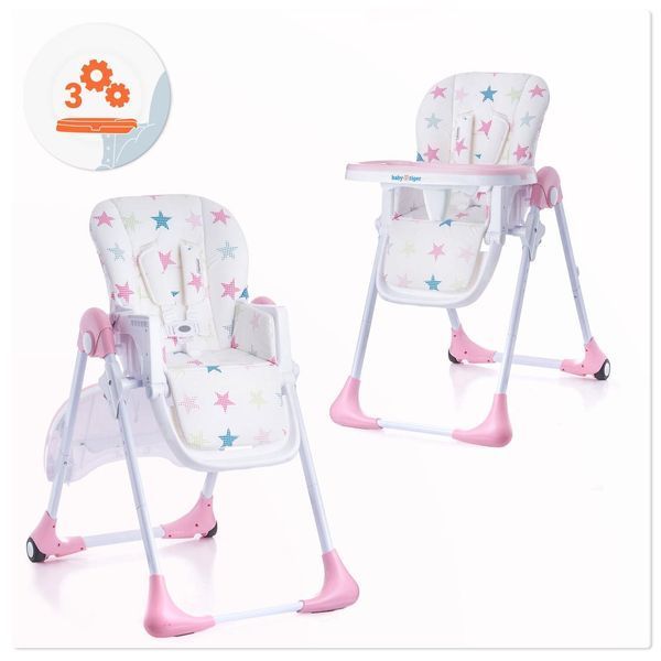 Стульчик для кормления Babytiger Kiki Grey (BTKKIKIGRY0000) Розовый 203222 фото